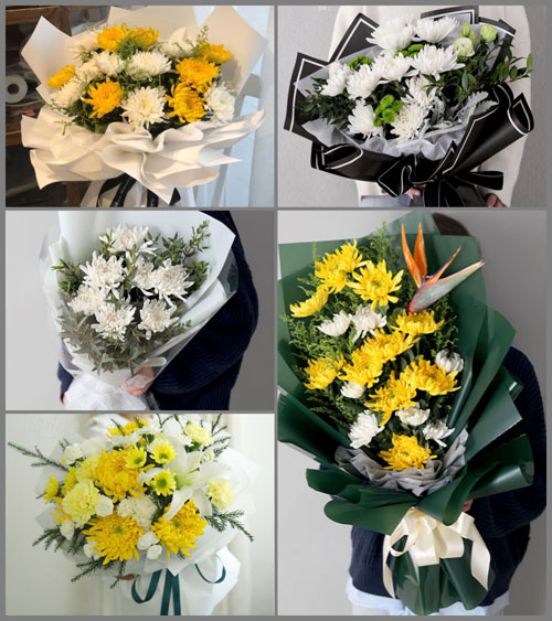 江苏扬州广陵区泰安镇白事花束代送